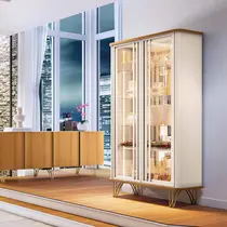 Cristaleira 90cm 2 Portas de Vidro HB Móveis Evora