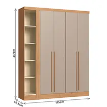 Quarto Modulado Casal 2 Peças Moveis Castro – Cedro/Duna