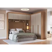 Quarto Modulado Casal 2 Peças Moveis Castro – Cedro/Duna