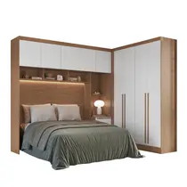 Quarto Modulado Casal 2 Peças Moveis Castro – Cedro/Branco Line