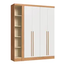 Quarto Modulado Casal 2 Peças Moveis Castro – Cedro/Branco Line