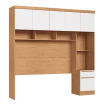Quarto Modulado Casal 2 Peças Moveis Castro – Cedro/Branco Line