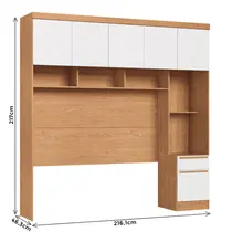 Quarto Modulado Casal 2 Peças Moveis Castro – Cedro/Branco Line