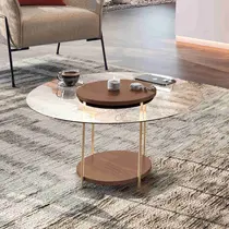 Mesa de Centro com Tampo de Vidro HB Móveis SKY