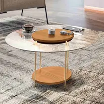 Mesa de Centro com Tampo de Vidro HB Móveis SKY