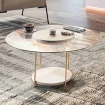 Mesa de Centro com Tampo de Vidro HB Móveis SKY