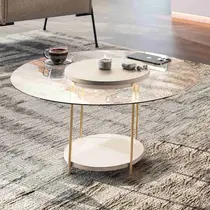 Mesa de Centro com Tampo de Vidro HB Móveis SKY