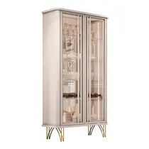Cristaleira 90cm 2 Portas de Vidro HB Móveis Evora