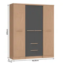 Guarda-Roupa Casal 4 Portas 2 Gavetas Castro Aspen 3262A