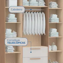 Guarda-Roupa Casal 4 Portas 2 Gavetas Castro Aspen 3262A