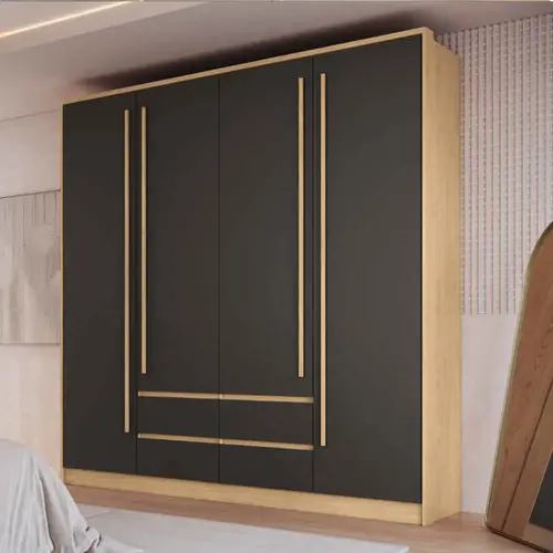 Guarda-Roupa Casal 4 Portas 4 Gavetas Castro Astor 3296A