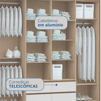 Guarda-Roupa Casal 4 Portas 4 Gavetas Castro Astor 3296A