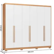 Guarda-Roupa Casal 6 Portas 6 Gavetas Castro Brescia 3387A