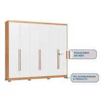Guarda-Roupa Casal 6 Portas 6 Gavetas Castro Brescia 3387A