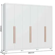 Guarda-Roupa Casal 6 Portas 6 Gavetas Castro Brescia 3387A