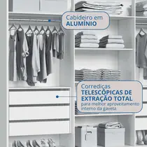 Guarda-Roupa Casal 6 Portas 6 Gavetas Castro Brescia 3387A