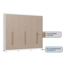 Guarda-Roupa Casal 6 Portas 6 Gavetas Castro Brescia 3387A