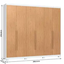 Guarda-Roupa Casal 6 Portas 6 Gavetas Castro Brescia 3387A