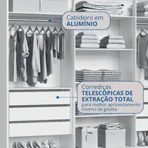 Guarda-Roupa Casal 6 Portas 6 Gavetas Castro Brescia 3387A