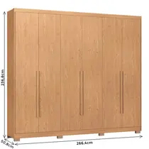 Guarda-Roupa Casal 6 Portas 6 Gavetas Castro Brescia 3387A