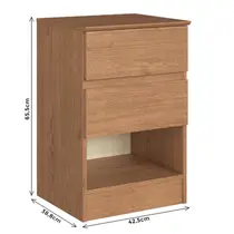 Mesa de Cabeceira 2 Gavetas Castro Aurora 5080A