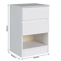 Mesa de Cabeceira 2 Gavetas Castro Aurora 5080A