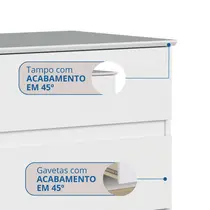 Mesa de Cabeceira 2 Gavetas Castro Aurora 5080A