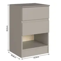 Mesa de Cabeceira 2 Gavetas Castro Aurora 5080A