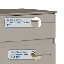 Mesa de Cabeceira 2 Gavetas Castro Aurora 5080A