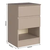 Mesa de Cabeceira 2 Gavetas Castro Aurora 5080A