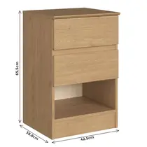 Mesa de Cabeceira 2 Gavetas Castro Aurora 5080A