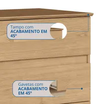 Mesa de Cabeceira 2 Gavetas Castro Aurora 5080A