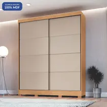 Guarda-Roupa Casal 2 Portas de Correr 4 Gavetas 100% MDF Castro Pontal 0920M