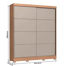 Guarda-Roupa Casal 2 Portas de Correr 4 Gavetas 100% MDF Castro Pontal 0920M