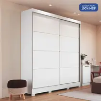 Guarda-Roupa Casal 2 Portas de Correr 4 Gavetas 100% MDF Castro Pontal 0920M