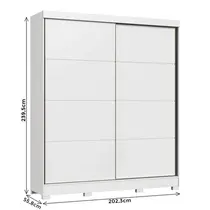 Guarda-Roupa Casal 2 Portas de Correr 4 Gavetas 100% MDF Castro Pontal 0920M