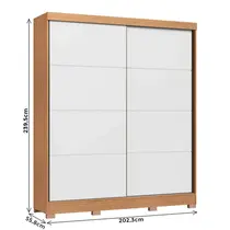 Guarda-Roupa Casal 2 Portas de Correr 4 Gavetas 100% MDF Castro Pontal 0920M