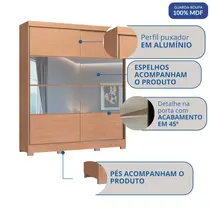 Guarda-Roupa Casal com Espelho 2 Portas de Correr 4 Gavetas 100% MDF Castro Pontal 0920M