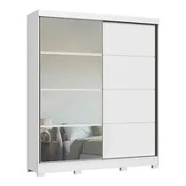 Guarda-Roupa Casal com Espelho 2 Portas de Correr 4 Gavetas 100% MDF Castro Pontal 0920M