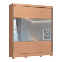 Guarda-Roupa Casal com Espelho 2 Portas de Correr 4 Gavetas 100% MDF Castro Pontal 0920M