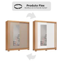 Guarda-Roupa Casal com Espelho 2 Portas de Correr 2 Gavetas Castro Rudá 0634A Flex