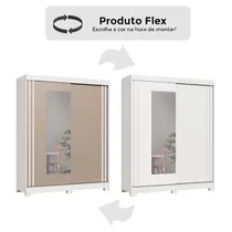 Guarda-Roupa Casal com Espelho 2 Portas de Correr 2 Gavetas Castro Rudá 0634A Flex