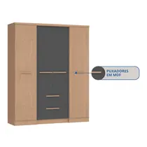 Guarda-Roupa Casal 4 Portas 2 Gavetas Castro Aspen 3262A