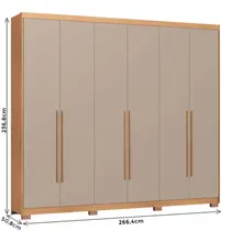 Guarda-Roupa Casal 6 Portas 6 Gavetas Castro Brescia 3387A