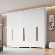 Guarda-Roupa Casal 6 Portas 6 Gavetas Castro Brescia 3387A