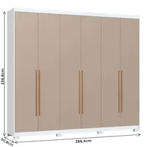 Guarda-Roupa Casal 6 Portas 6 Gavetas Castro Brescia 3387A