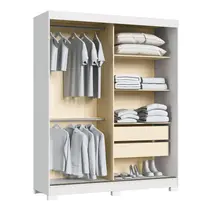Guarda-Roupa Casal com Espelho 2 Portas de Correr 2 Gavetas Castro Rudá 0634A Flex