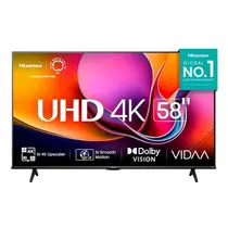 Smart TV 4K 58” Hisense LED UHD 58A6NV Dolby Vision com Comando de Voz HDR 3 HDMI 2 USB