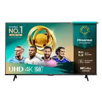 Smart TV 4K 58” Hisense LED UHD 58A6NV Dolby Vision com Comando de Voz HDR 3 HDMI 2 USB