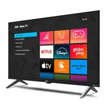 Smart TV 32” AOC DLED HD 32S5045/78G Roku TV com Comando de Voz HDR 3 HDMI 1 USB